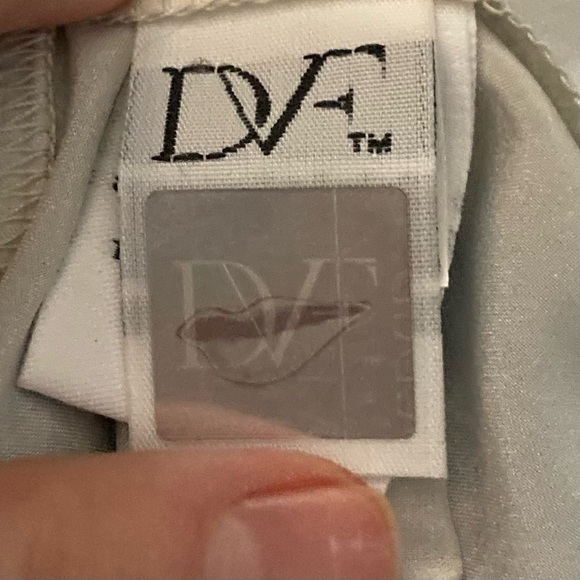 Diane Von Furstenberg Lainey 100% Silk Chiffon Dress Size 12 Blue - Picture 6 of 8